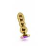 Анальная пробка 4.9" R10 RICH Gold/Purple Sapphire