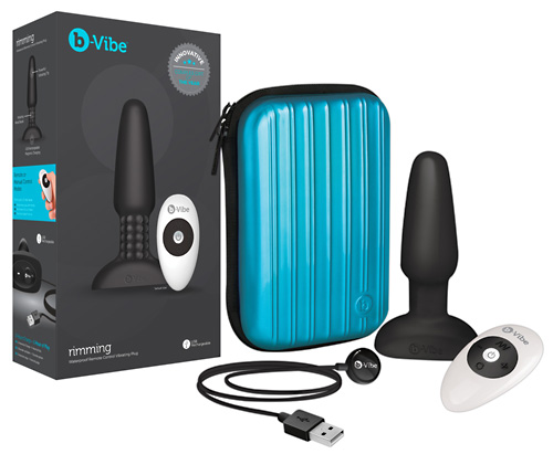 Анальная вибровтулка b-vibe black, c римминг эффектом