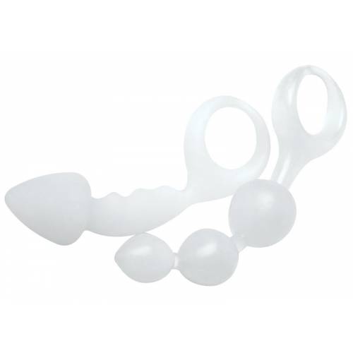 Набор анальных стимуляторов Bottoms Up® Butt Silicone Anal Toy Set, прозрачный