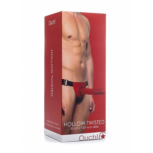 Страпон Hollow Twisted Red Ouch!