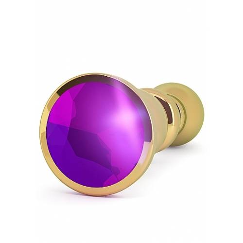 Анальная пробка 4,8" R2 RICH Gold/Purple Sapphire