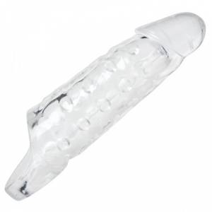 Насадка на член с кольцом для мошонки Clear Realistic, 24 см - Tom of Finland