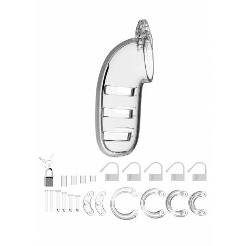 Мужской пояс верности Cock Cage Model 06 Chastity 5.5", прозрачный