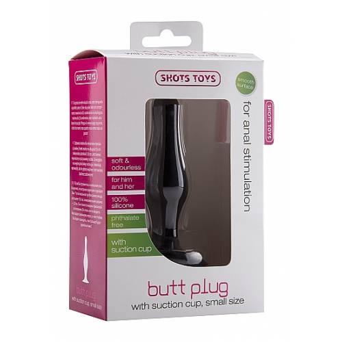 Анальная пробка Butt Plug with Suction Cup Smalll Black