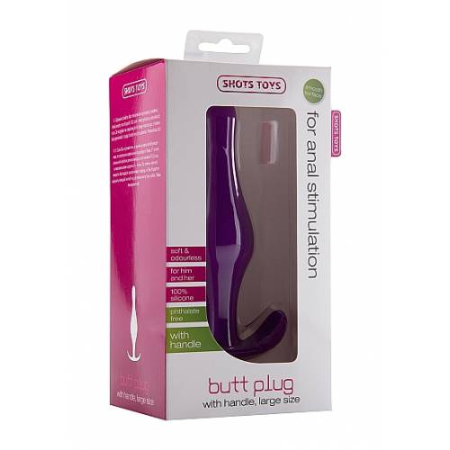 Анальная пробка Butt Plug with Handle Medium Purple