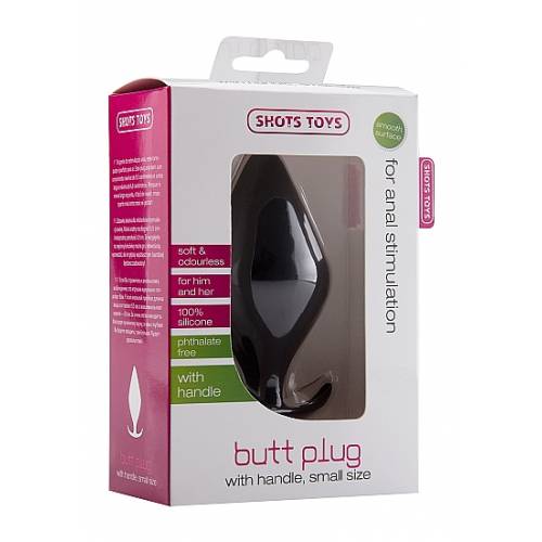 Анальная пробка Butt Plug with Handle Small Black