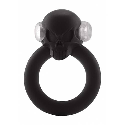 Виброкольцо Shadow Skull Cockring Black