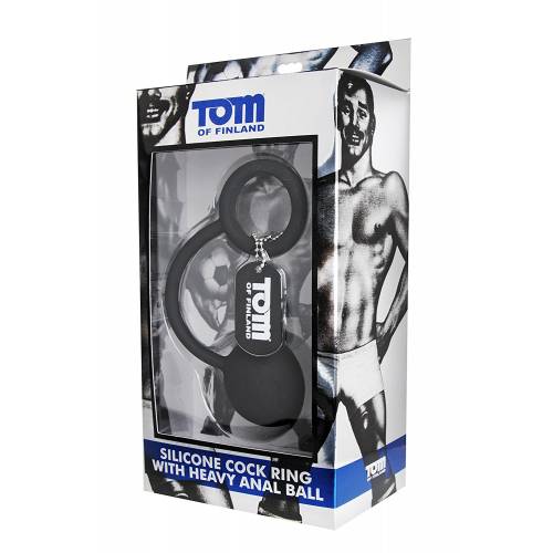 Анальный шарик с эрекционным кольцом Tom of Finland, 5.7 см