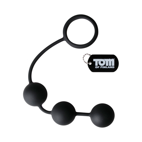 Анальные шарики Tom of Finland Silicone Cock Ring with 3 Weighted Balls