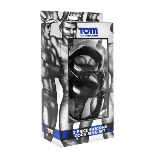 Эрекционные кольца Tom of Finland - 3 шт. разного диаметра