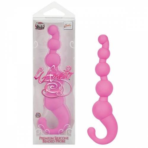 Упругая цепочка L'amur Silicone Beaded Probe Pink