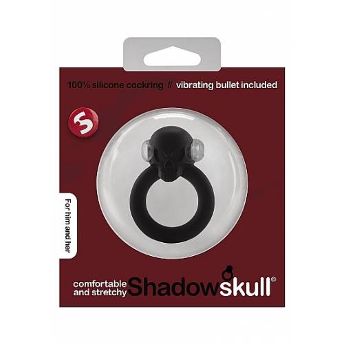 Виброкольцо Shadow Skull Cockring Black