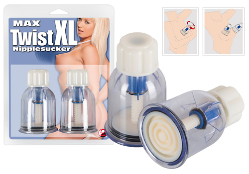 Помпа поршневая женская для сосков Max Twist XL Nippel Sucker 2 шт