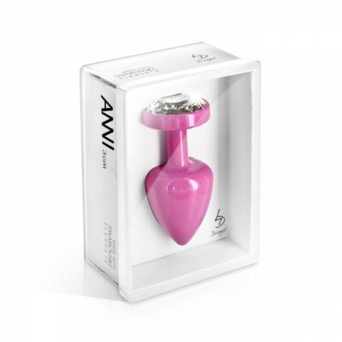 Анальный плаг Anni R Clover Pink T1 Crystal розовый, кристалл в виде цветка