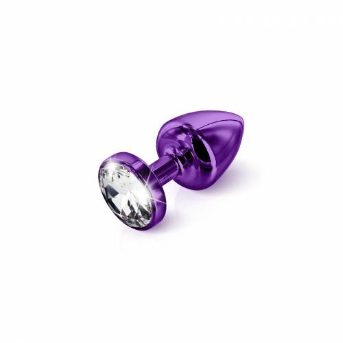 Анальный плаг Anni Magnet T1 Purple Cristal/blue с 2мя заменяемыми кристаллами