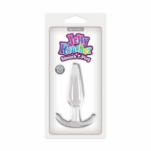 Анальная пробка прозрачная Jelly Rancher T-Plug Smooth Clear