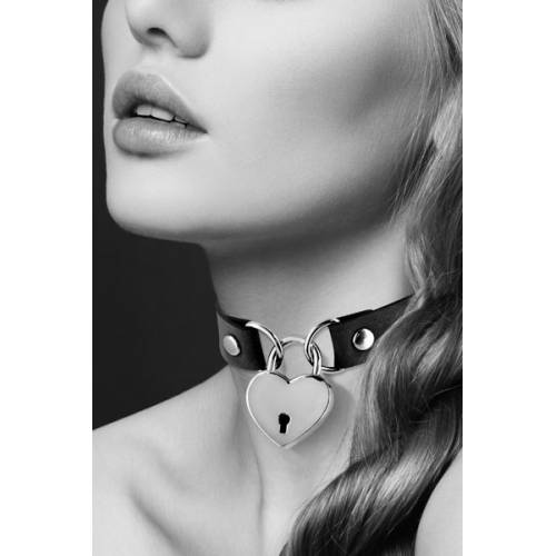 Чокер с замком сердце COLLIER PENDENTIF COEUR NOIR