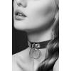 Чокер с кольцом черный COLLIER FETISH NOIR