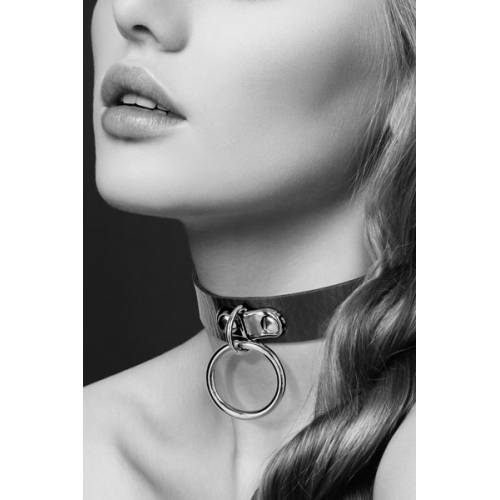 Чокер с кольцом черный COLLIER FETISH NOIR