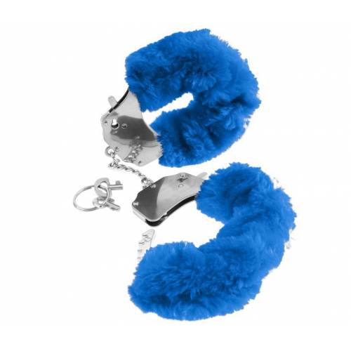 Меховые наручники-металл голубые Fetish Fantasy Series Original Furry Cuffs Blue