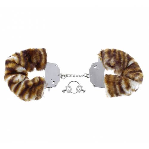 Меховые наручники-металл тигр Fetish Fantasy Series Original Furry Cuffs Tiger