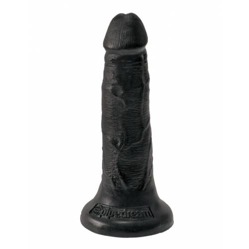 Фаллоимитаттор на присоске черный King Cock 5 Cock Black