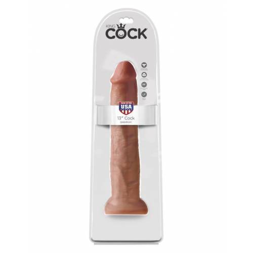 Фаллоимитатор-гигант на присоске загорелый King Cock 13 Cock Tan