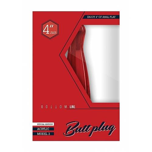 Анальный стимулятор Bottom Line 4" Model 3 Acrylic Red