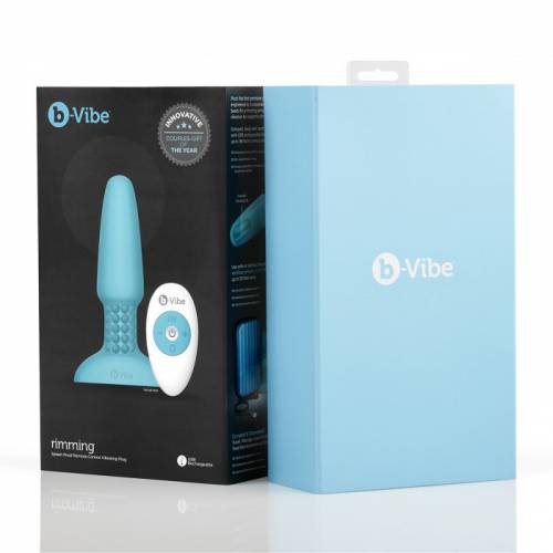 Анальная вибровтулка b-vibe, c римминг эффектом голубая