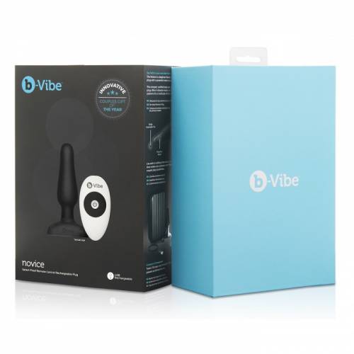 Анальная вибровтулка Novice Plug Black b-vibe, c римминг эффектом