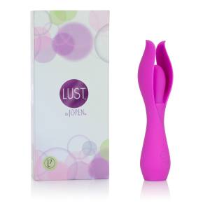 Вибратор  с двойными лепестками Lust by JOPEN L7 перезаряжаемый фиолетовый