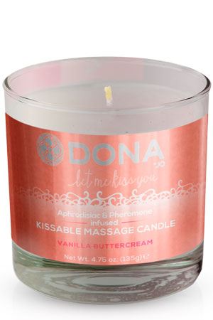 Вкусовая массажная свеча DONA Kissable Massage Candle Vanilla Buttercream 135 г