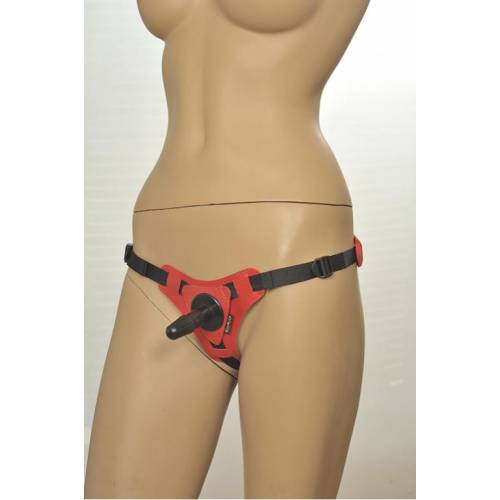 Трусики Kanikule Leather Strap-on Harness vac-u-lock Anatomic Thong красный