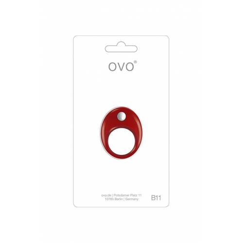 Эрекционное вибро-кольцо OVO B11 VIBRATING RING RED