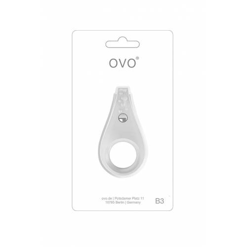 Эрекционное виброкольцо OVO B3 VIBRATING RING WHITE