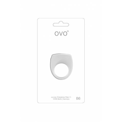 Эрекционное вибро-кольцо OVO B6 VIBRATING RING WHITE
