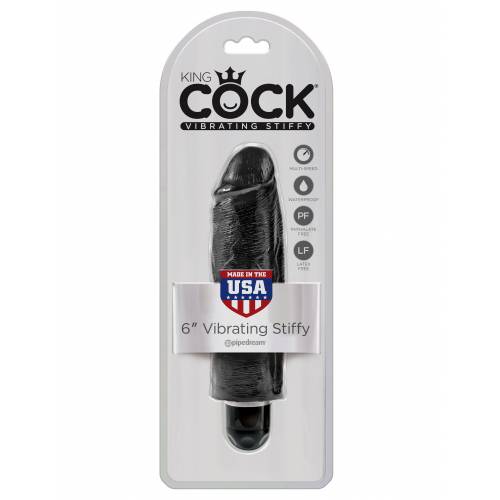 Вибратор PipeDream King Cock 6'' Vibrating Stiffy черный