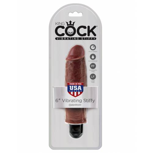 Вибратор PipeDream King Cock 6'' Vibrating Stiffy коричневый