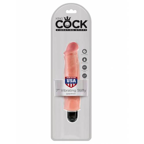 Вибратор PipeDream King Cock 7'' Vibrating Stiffy телесный