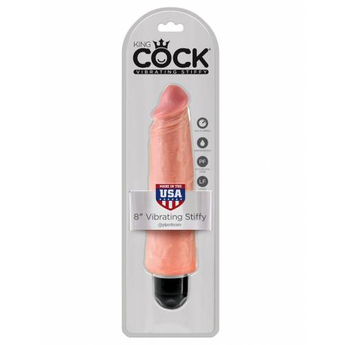 Вибратор PipeDream King Cock 8'' Vibrating Stiffy телесный