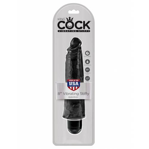 Вибратор PipeDream King Cock 8'' Vibrating Stiffy черный