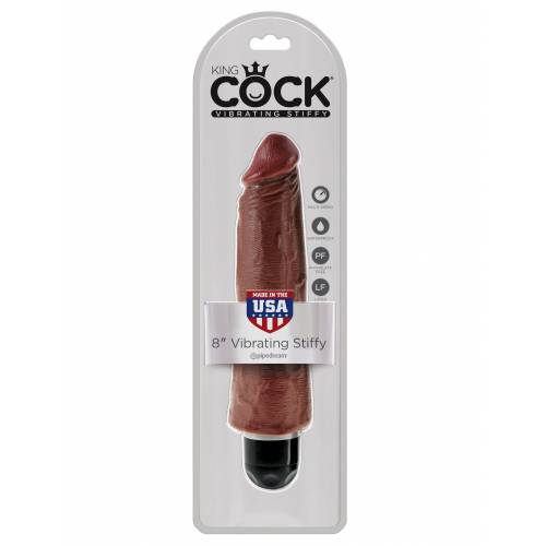 Вибратор PipeDream King Cock 8'' Vibrating Stiffy коричневый