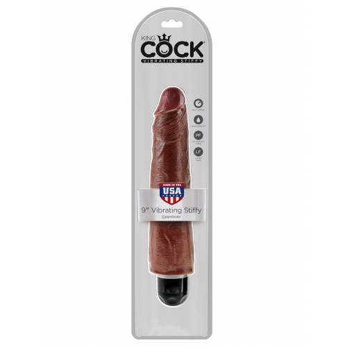 Вибратор PipeDream King Cock 9'' Vibrating Stiffy коричневый