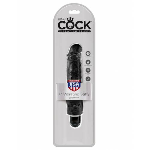 Вибратор PipeDream King Cock 7'' Vibrating Stiffy черный