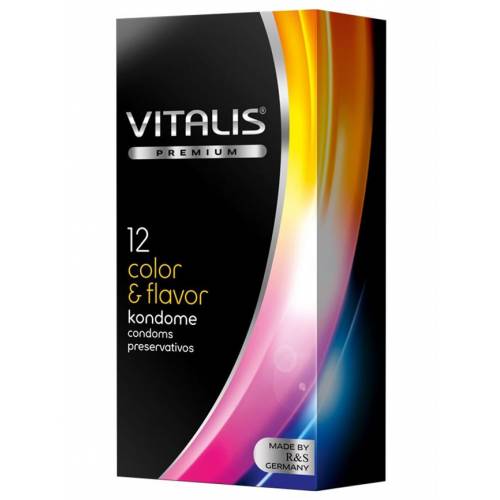 Презервативы VITALIS №12 Color цветные ароматизированные