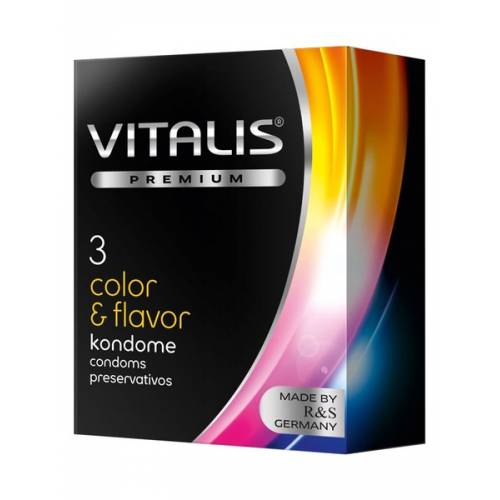 Презервативы VITALIS №3 Color цветные ароматизированные