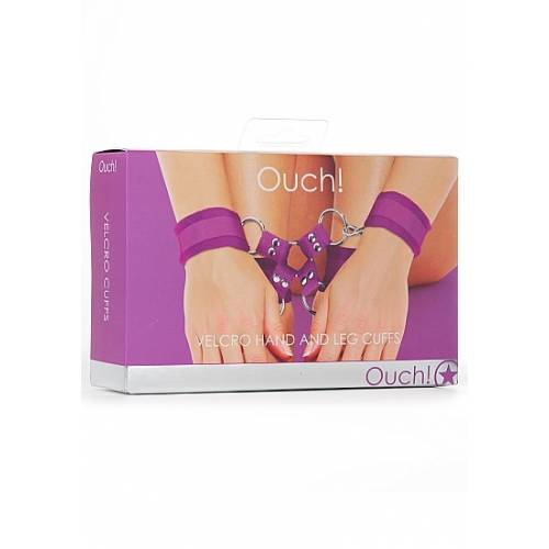 Комплект для бондажа Velcro hand and leg cuffs purple