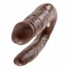 Двусторонний дилдо коричневый King Cock U-Shaped Small Double Trouble Brown