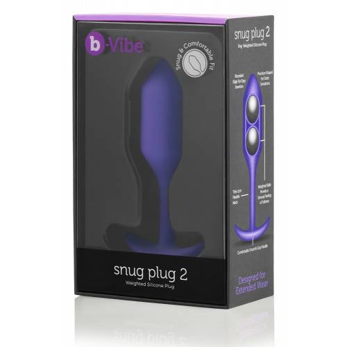 Анальная втулка b-Vibe Snug Plug 2, фиолетовая