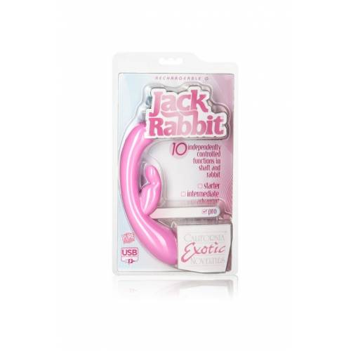 Вибромассажер перезаряжаемый Rechargeable G Jack Rabbit-PINK